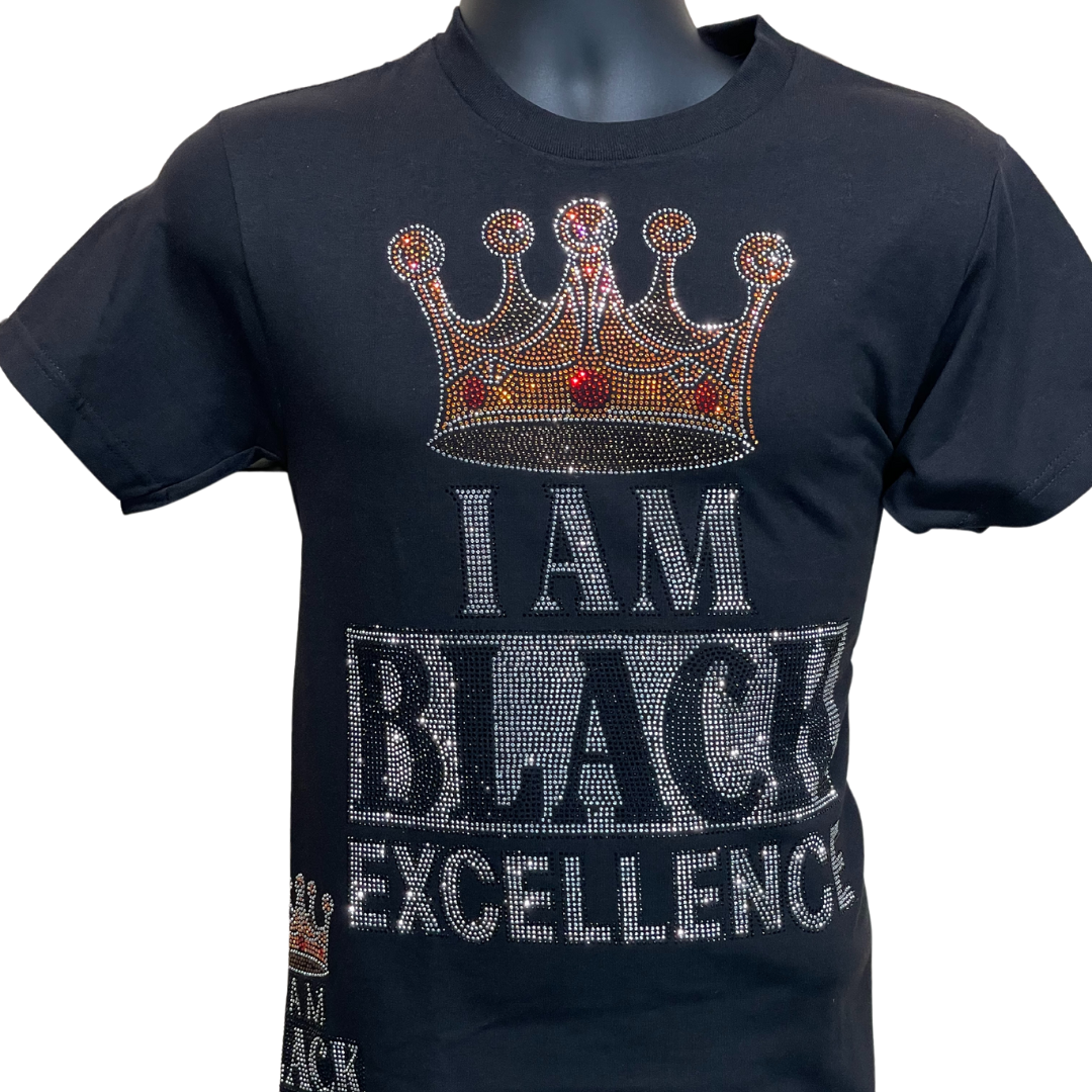 Black Excellence Bling Shirt - Mens