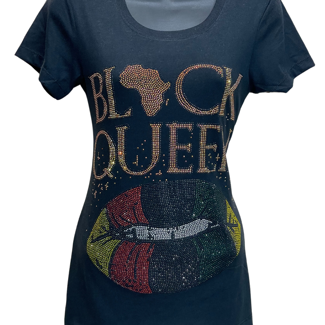 Black Queen Bling Shirt - Women